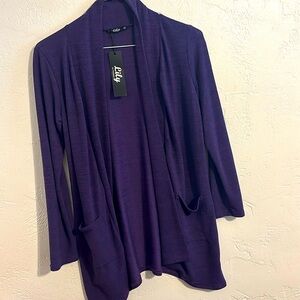 Lily by Firmiana Open Front Cardigan Duster Top